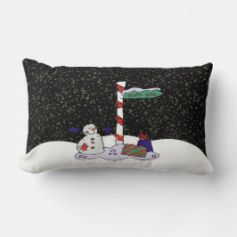Snowman & North Pole - Lendenkissen