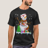 Snowman Nurse Christmas Lights Xmas Tree Snowman N T-Shirt (Vorderseite)