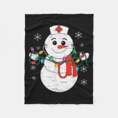 Snowman Nurse Christmas Stethoscope Xmas Scrub Top Fleecedecke (Vorderseite)