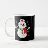 Snowman Nurse Christmas Stethoscope Xmas Scrub Top Kaffeetasse (Links)