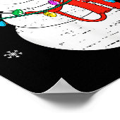 Snowman Nurse Christmas Stethoscope Xmas Scrub Top Poster (Ecke)