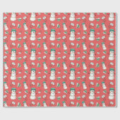 Snowman Nurse Wrapping Paper Geschenkpapier (Flach)