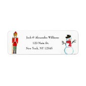 Snowman Nutcracker Niedliche Weihnachtsfeier Rücks (Vorne)