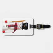 Snowman Nutcracker - Personalisierter Text Gepäckanhänger (Vorderseite horizontal)