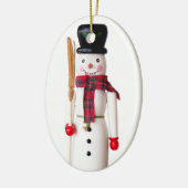 Snowman Nutcracker - Personalizable Keramik Ornament (Links)