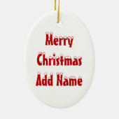 Snowman Nutcracker - Personalizable Keramik Ornament (Hinten)