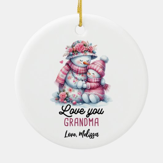 Snowman Oma Ornament (Hinten)
