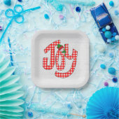 Snowman On Gingham Joy Pappteller (Party)
