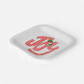 Snowman On Gingham Joy Pappteller (Gewinkelt)