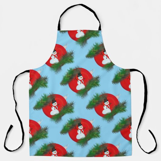 Snowman on ornament schürze (Vorderseite)