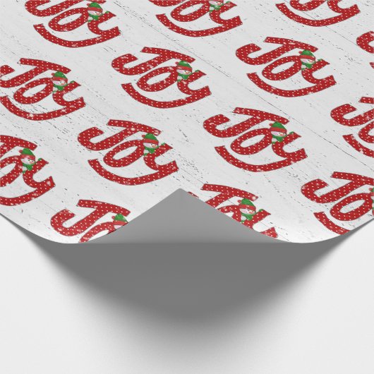 Snowman on Polka Dot Joy Geschenkpapier (Ecke)