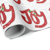 Snowman on Polka Dot Joy Geschenkpapier (Rolleneckpunkt)