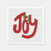 Snowman on Polka Dot Joy Serviette (Vorderseite)