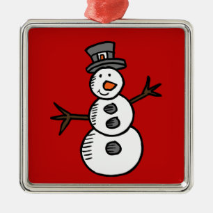 Snowman Ornament Aus Metall