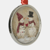 Snowman Ornament Aus Metall (Rechts)