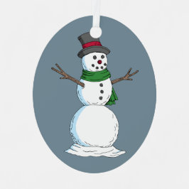 Snowman Ornament Aus Metall