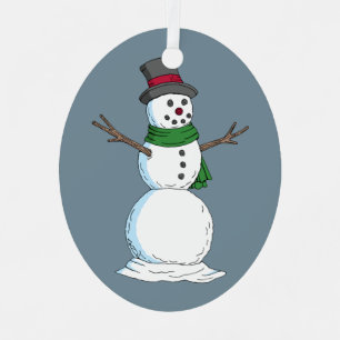 Snowman Ornament Aus Metall