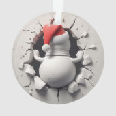 Snowman Ornament Back Festive Design (Rückseite)