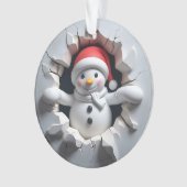 Snowman Ornament Back Festive Design (Vorderseite)