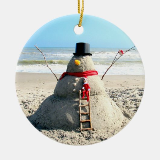 Snowman-Ornament Florida Keramik Ornament (Vorne)