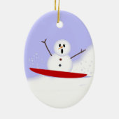 Snowman-Ornament Keramik Ornament (Hinten)