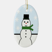 Snowman Oval Ornament Snow Day (Rechts)