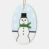 Snowman Oval Ornament Snow Day (Links)