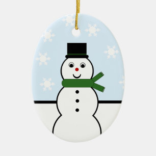 Snowman Oval Ornament Snow Day