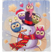 Snowman & Owls Duschvorhang (Vorderseite)