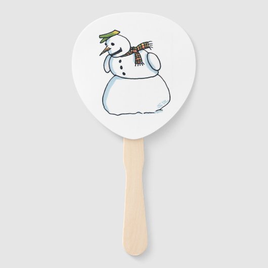 Snowman paddle hand fans fächer (Vorderseite)