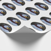 Snowman Painting Matte Wrapping Paper Geschenkpapier (Ecke)