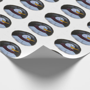 Snowman Painting Matte Wrapping Paper Geschenkpapier
