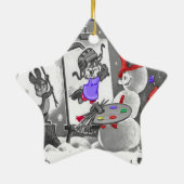 Snowman Painting Ornament (Hinten)