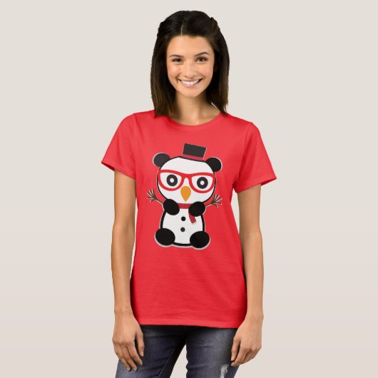 Snowman Panda Bear T - Shirt (Vorne ganz)
