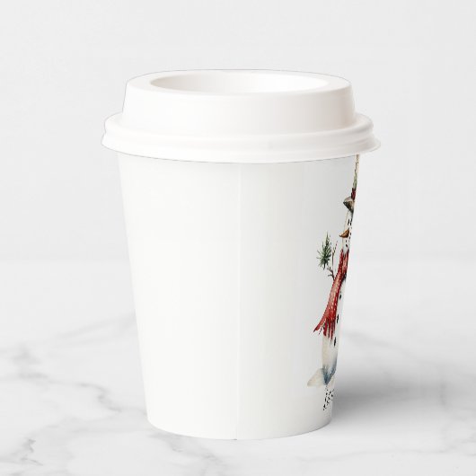 Snowman Paper Cup mit Lid Pappbecher (Rechts)