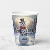 Snowman Paper Cups HAMbyWG Pappbecher (Vorderseite)