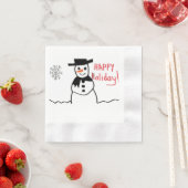 Snowman Paper Napkin Serviette (Beispiel)
