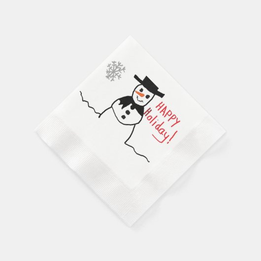 Snowman Paper Napkin Serviette (Ecke)