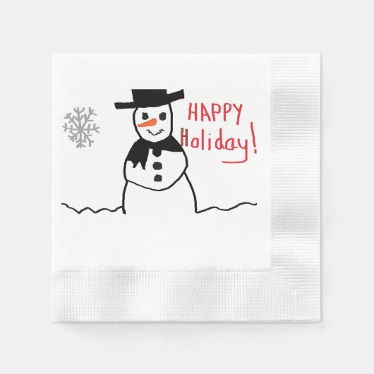 Snowman Paper Napkin Serviette (Vorderseite)
