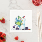 Snowman - Paper Napkin Serviette (Beispiel)