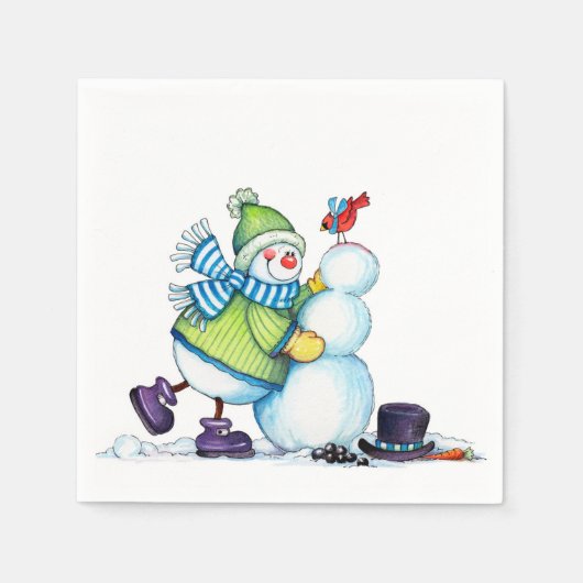 Snowman - Paper Napkin Serviette (Vorderseite)
