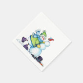 Snowman - Paper Napkin Serviette (Ecke)