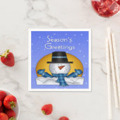 Snowman Paper Napkins Cocktail der Saison Serviette (Beispiel)