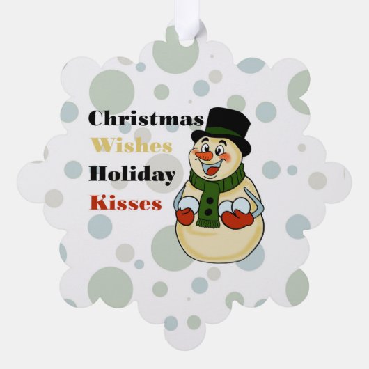 Snowman Paper Ornament (Rückseite)