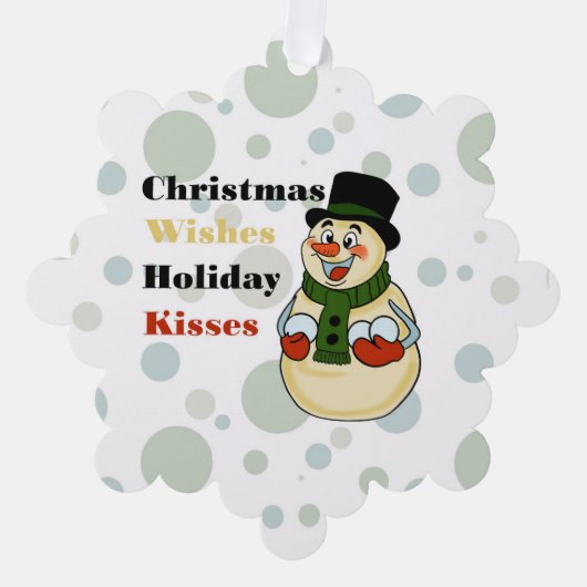 Snowman Paper Ornament (Vorderseite)