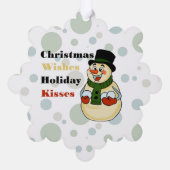 Snowman Paper Ornament Karte (Rückseite)