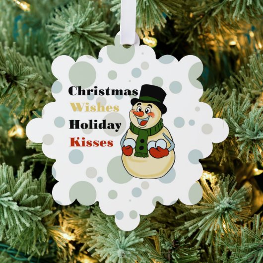 Snowman Paper Ornament Karte (Insitu (Baum))