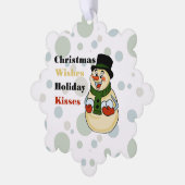 Snowman Paper Ornament Karte (Linke Ecke)