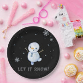 Snowman Paper Plate Pappteller (Party)