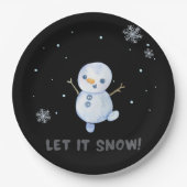Snowman Paper Plate Pappteller (Vorderseite)
